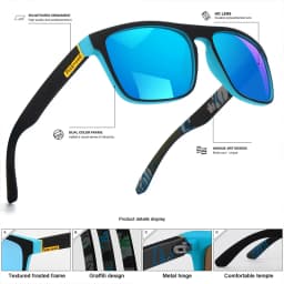1/3/4PCS Polarized Sunglasses UV400 TAC Lens Classic Square Retro Driving Glasses for Fishing Hiking Outdoor Activities