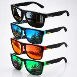 1/3/4PCS Polarized Sunglasses UV400 TAC Lens Classic Square Retro Driving Glasses for Fishing Hiking Outdoor Activities