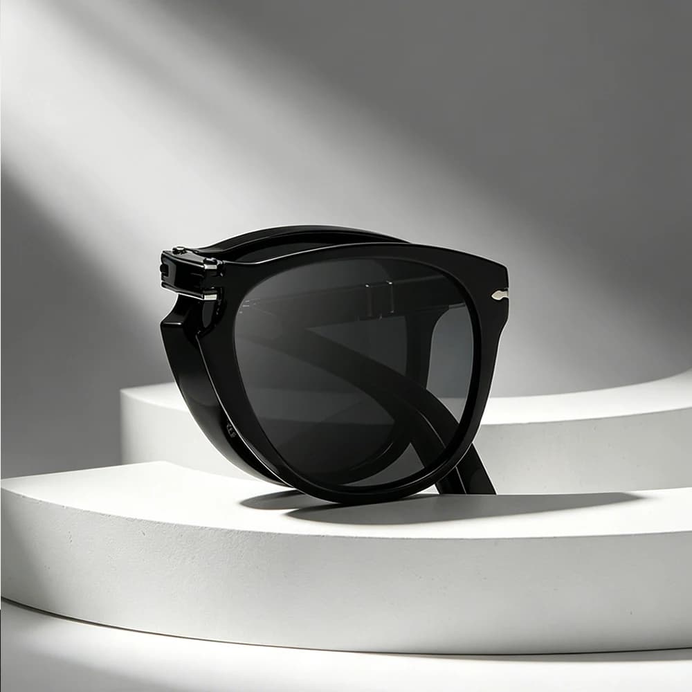 Popular Luxury Designer Folding Pilot Fashion Retro Extra-large Frame Women's Sunglasses UV400 High Quality