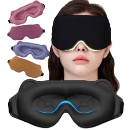 3D Contoured Sleep Eye Mask Weighted for Side Sleepers Soft Comfortable 100% Blockout No Eye Pressure Men Women