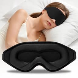 3D Contoured Sleep Eye Mask Weighted for Side Sleepers Soft Comfortable 100% Blockout No Eye Pressure Men Women