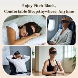 3D Contoured Sleep Eye Mask Weighted for Side Sleepers Soft Comfortable 100% Blockout No Eye Pressure Men Women