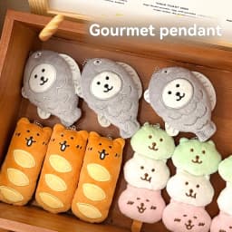 1/3 Pcs Cute Food Pendant Creative Plush Pendant Bag Keychain Decorative Pendant