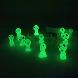 10Pcs Luminous Elves Mini Figures Fish Tank Decor Kodama Glow in The Dark Figures Garden Micro Flower Potted Landscape Ornament