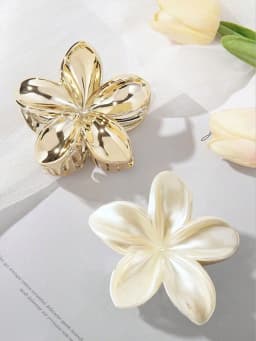 1/2 Pcs Fashion Simple Shiny Egg Flower Hair Claws For Women Girls Party Hair Accessories