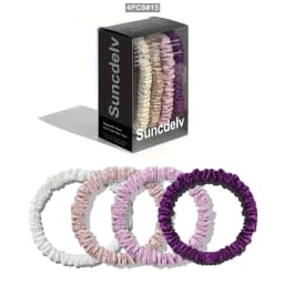 100% Natural Silk Solid Color Hair Ties High Quality Hair Scrunchies (22Momme) Women Big Hairbands Hair Accessories(4PCS Box)