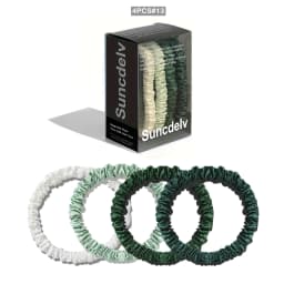 100% Natural Silk Solid Color Hair Ties High Quality Hair Scrunchies (22Momme) Women Big Hairbands Hair Accessories(4PCS Box)