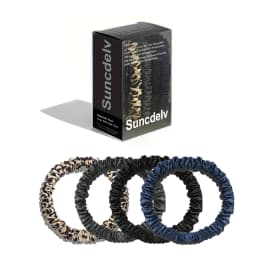 100% Natural Silk Solid Color Hair Ties High Quality Hair Scrunchies (22Momme) Women Big Hairbands Hair Accessories(4PCS Box)