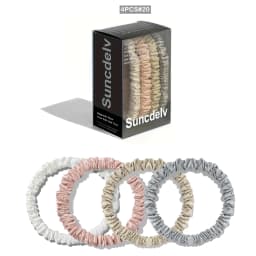 100% Natural Silk Solid Color Hair Ties High Quality Hair Scrunchies (22Momme) Women Big Hairbands Hair Accessories(4PCS Box)