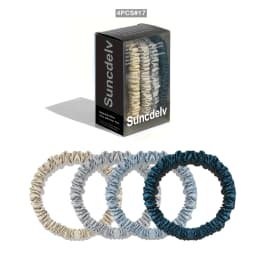100% Natural Silk Solid Color Hair Ties High Quality Hair Scrunchies (22Momme) Women Big Hairbands Hair Accessories(4PCS Box)