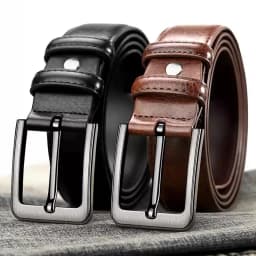 High-quality Genuine Leather Men's Belt with Buckle, Casual and Business Belt, Masculine Design, Fashion Novelty 2