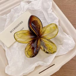 Korean Hawaiian Gradient Flower Hair Claw Clip For Women Girl Fashion Plastic Non Slip Hold Hairpin Barrette Hair Accessories