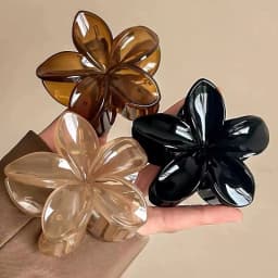 Korean Hawaiian Gradient Flower Hair Claw Clip For Women Girl Fashion Plastic Non Slip Hold Hairpin Barrette Hair Accessories