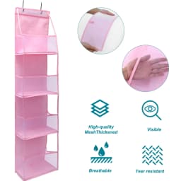 4/6-Tier Hanging Storage Bag Foldable Organizer Over-The-Door Holder For Hair Accessories Snacks Toys Clothes Storage Holder