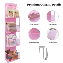 4/6-Tier Hanging Storage Bag Foldable Organizer Over-The-Door Holder For Hair Accessories Snacks Toys Clothes Storage Holder