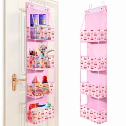 4/6-Tier Hanging Storage Bag Foldable Organizer Over-The-Door Holder For Hair Accessories Snacks Toys Clothes Storage Holder