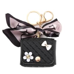 Fashion Leather Earphone Storage Bag Mini Creative Keychain Solid Color Pendant Earphone Case Bluetooth Headset Cover