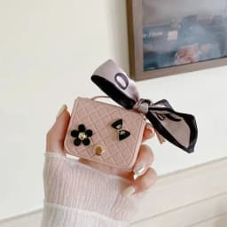 Fashion Leather Earphone Storage Bag Mini Creative Keychain Solid Color Pendant Earphone Case Bluetooth Headset Cover