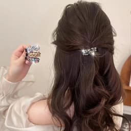 6Pcs Elegant Rhinestone Hair Clips for Women Colorful Sparkling Crystal Small Side Clips Non-Slip Duckbill Grips Hair Accessory