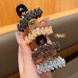 4 fashionable clips, sweet hair clips, suitable hair accessories for daily use