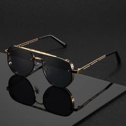 Classic and fashionable double-beam metal sunglasses, high-end, simple and versatile Sun Glasses for Man Women
