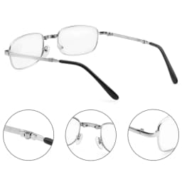 Retro Design Reading Glasses Men Women Folding Spectacles Spectacles Frame Silver Metal Glasses +1.0 +1.5 +2.0 +2.5 +3.0 +3.5 +4