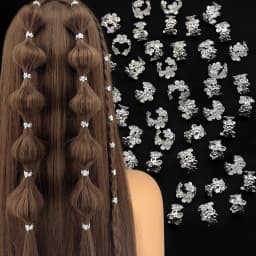 40Pcs Alloy Hair Braids Rings Vintage Hair Pins For Dreadlock Women Girls Hair Accessories Loc Hair Jewelry for Braidsa