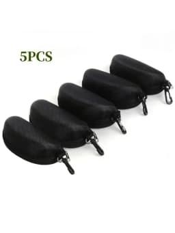 5pack Portable Zipper Sunglasses Protector Box Eye Glasses Case Box Travel Pack Glasses Case Accessories with Hook