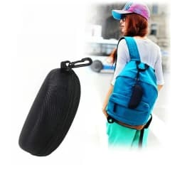 5pack Portable Zipper Sunglasses Protector Box Eye Glasses Case Box Travel Pack Glasses Case Accessories with Hook