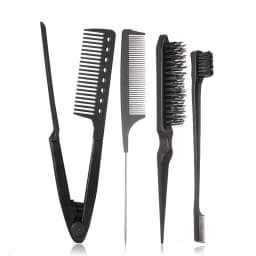 4/5Pcs Set Hair Brush Set Hairdressing Spray Bottle Hair Folding V Type Hair Straightener Teasing Edge Control Hair Brush