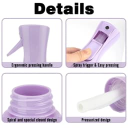 4/5Pcs Set Hair Brush Set Hairdressing Spray Bottle Hair Folding V Type Hair Straightener Teasing Edge Control Hair Brush