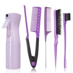 4/5Pcs Set Hair Brush Set Hairdressing Spray Bottle Hair Folding V Type Hair Straightener Teasing Edge Control Hair Brush