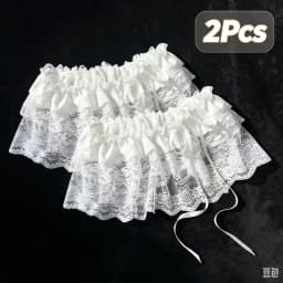 Korean Style Summer Lace Trim Under Skirt Sweatshirt Layering Versatile Belted Apron Flounce Hem Base Dress for Women