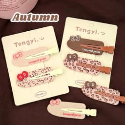 Creative Cute Leopard Print Bow Seamless Hair Clip Side Clip, Versatile Hair Accessory for Girls' Bangs and Loose Hair