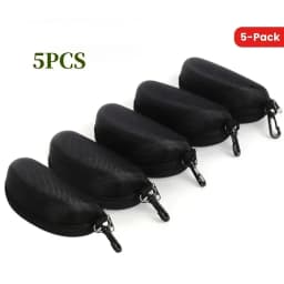 5 Pack Portable Zipper Sunglasses Protector Box Eye Glasses Case Box Oxford Travel Pack Glasses Case Accessories With Hook