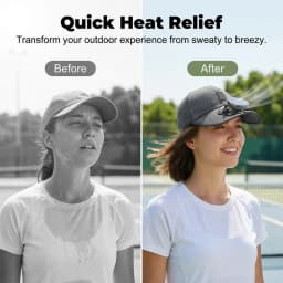 Solar Baseball Cap with Fan, Sun Protection USB Charging Fan Mesh Hat for Summer Outdoor Travel Fishing Camping Beach Golf