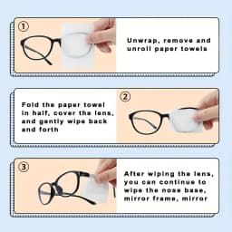 100 Disposable Eyeglass Cleaning Wipes - Individually Packaged, Suitable for Eyeglasses, Smartphones, Tablet Screens - Special for Sensitive Surfaces, No Residue, Phone Screen Cleaning