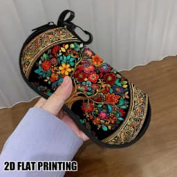 2D Flat Tree of Life Glasses Case, Ultra-Light Portable Zip Pouch w/ Keychain, Unisex for Regular/Reading Glasses, Random Zipper