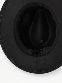 Autumn and winter men and women's new large brimmed hats, fashionable woolen jazz hats, English style top hats