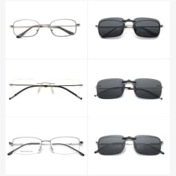 KLASSNUM Polarized Rimless Men Clip On Sunglasse Glasses Narrow Clip-on Lenses Women Anti-glare Sunglasses UV400 Goggles New In