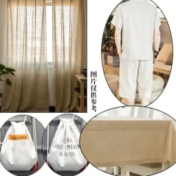 50x150cm Raw Cloth Hemp Cotton Linen Fabric Burlap Texture for Sewing Patchwork Painting Quilting Table Runner Party Decoration