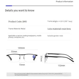 Automatic Zoom Presbyopia Glasses Both Near And Far Progressive Multifocal Presbyopia Glasses, Anti Blue Light Goggles 1845-1