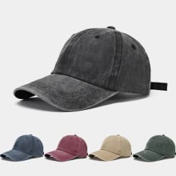 Sunscreen Water Washed MEN'S Baseball Cap with a Small Face, Retro Distressed and Versatile Trendy Duck Tongue Hat, MEN'S Big He
