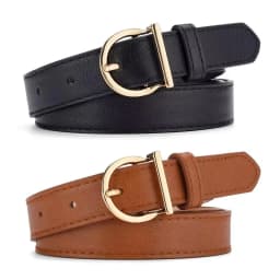 Women's Belt Fashion High-quality Pin Buckle Belt Genuine Luxury Soft PU Leather Belt Women Pair with Pants Jeans，For Ideal Gift