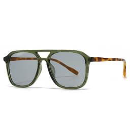 SO&EI Retro Double Bridges Men Square Sunglasses Fashion Blue Green Shades UV400 Women Trending Gradient Sun Glasses