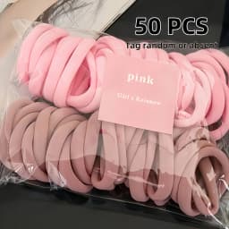 Women'S Soft Pink Hair Ties - Non-Slip Grip Hair Bands Pastel Pink Hair for Everyday Gym PartiesHair for Workout Essentials