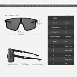 Cycling Sunglasses Large Frame UV400 Shades UV Protection Outdoor Sports Windproof Anti-Ultraviolet Hiking Climbing Goggles