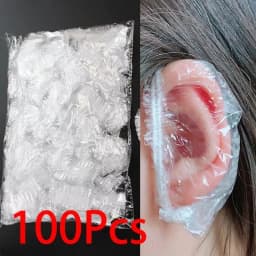1-500Pcs Disposable Hair Dye Earmuff Waterproof Ear Cover Baking Oil Wash Shower Bathing Barber Hairdressing Cleaning Accessorie