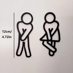 2pcs Interesting Bathroom Signs - Signals for Men'S And Women'S Restrooms - Door Decorations for Men'S And Women'S Restrooms