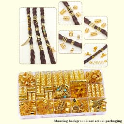 70PCS Hair Rings Multi Style(Heart,Star) Adjustable for Braid Loc Dreadlock Accessories for Women and Girls(Valentine'Day)